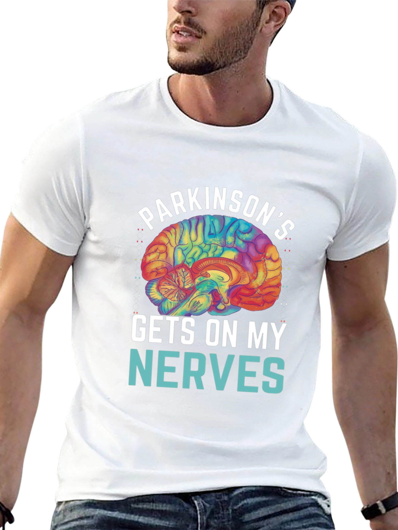 Parkinsons Awareness T-Shirt - Gets On My Nerves