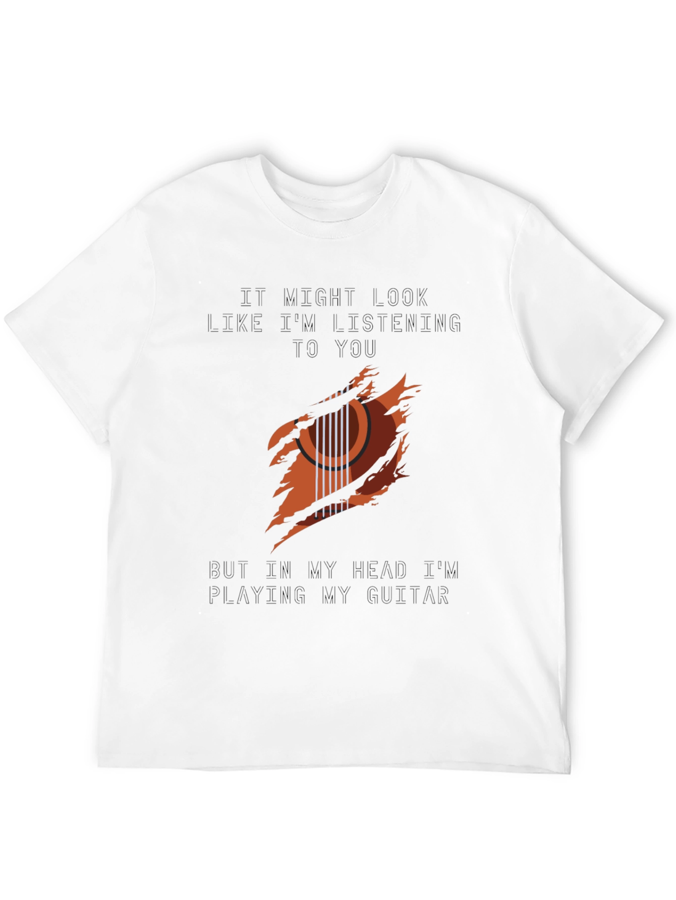 Guitar Player T-Shirt: Head in the Music!
