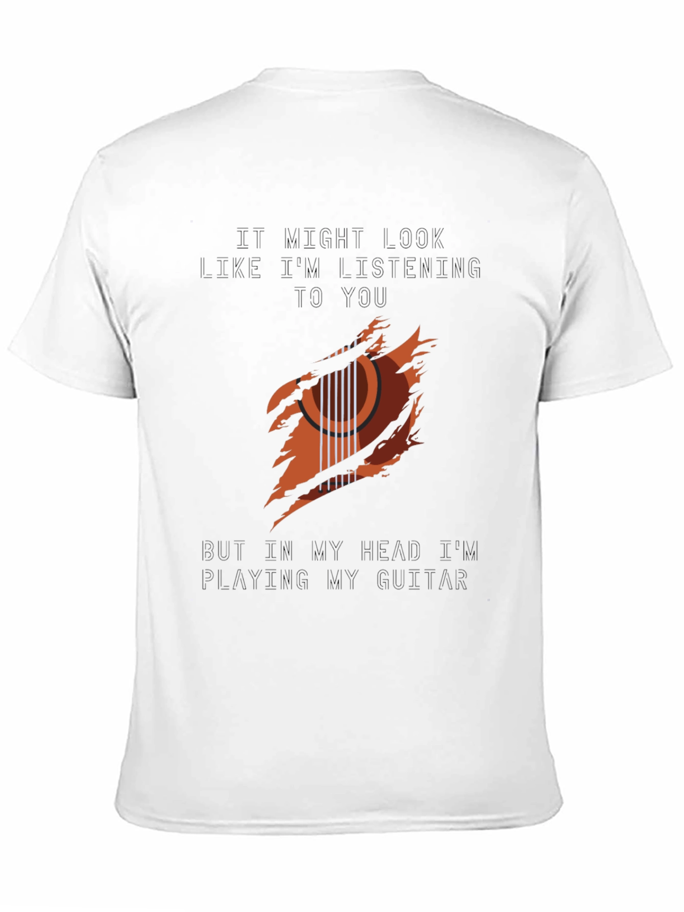 Guitar Player T-Shirt: Head in the Music!