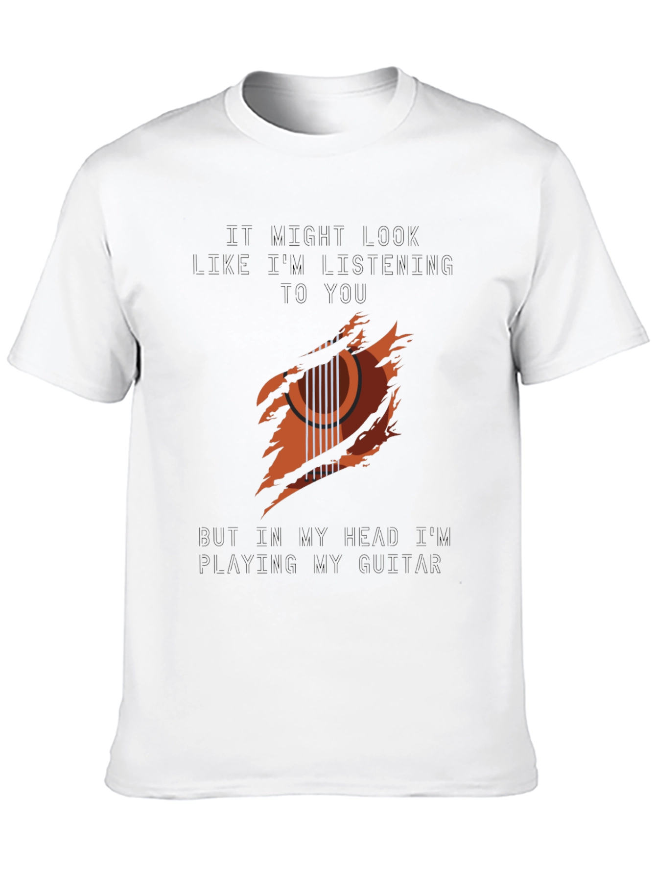 Guitar Player T-Shirt: Head in the Music!
