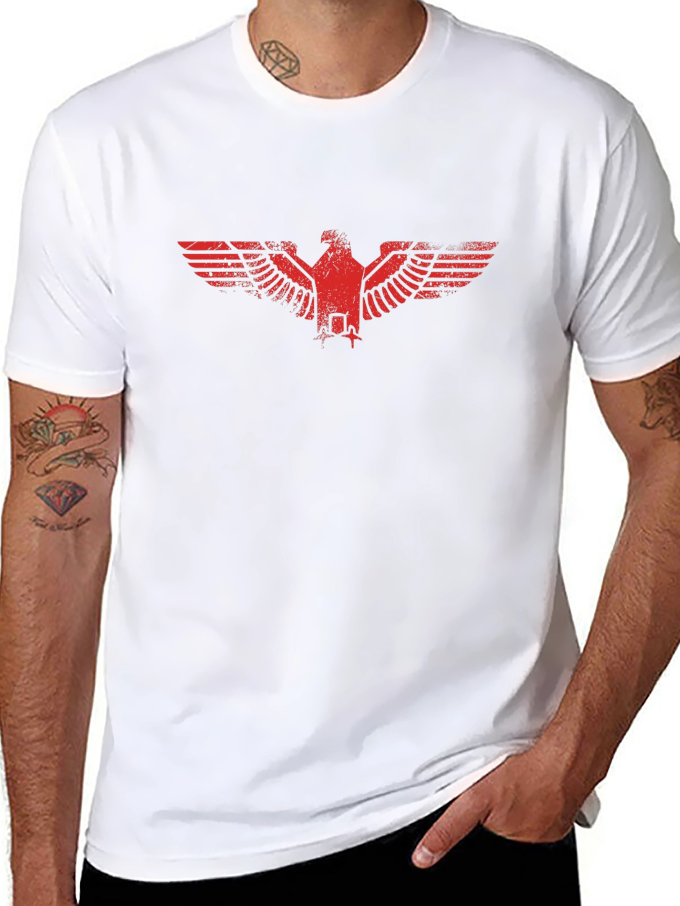 Red Eagle Graphic Black T-Shirt