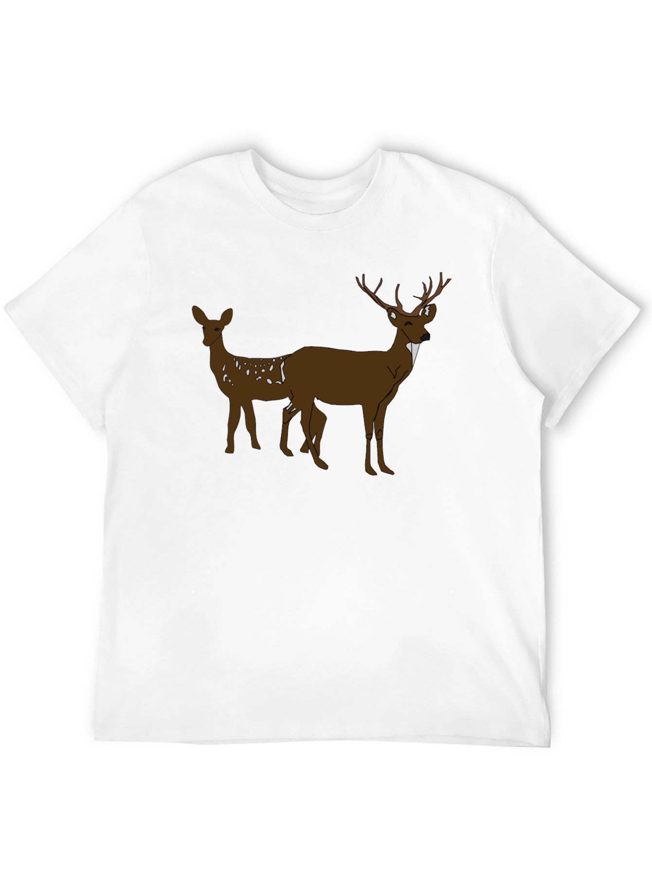 Deer Graphic Black T-Shirt - Mens Casual Tee
