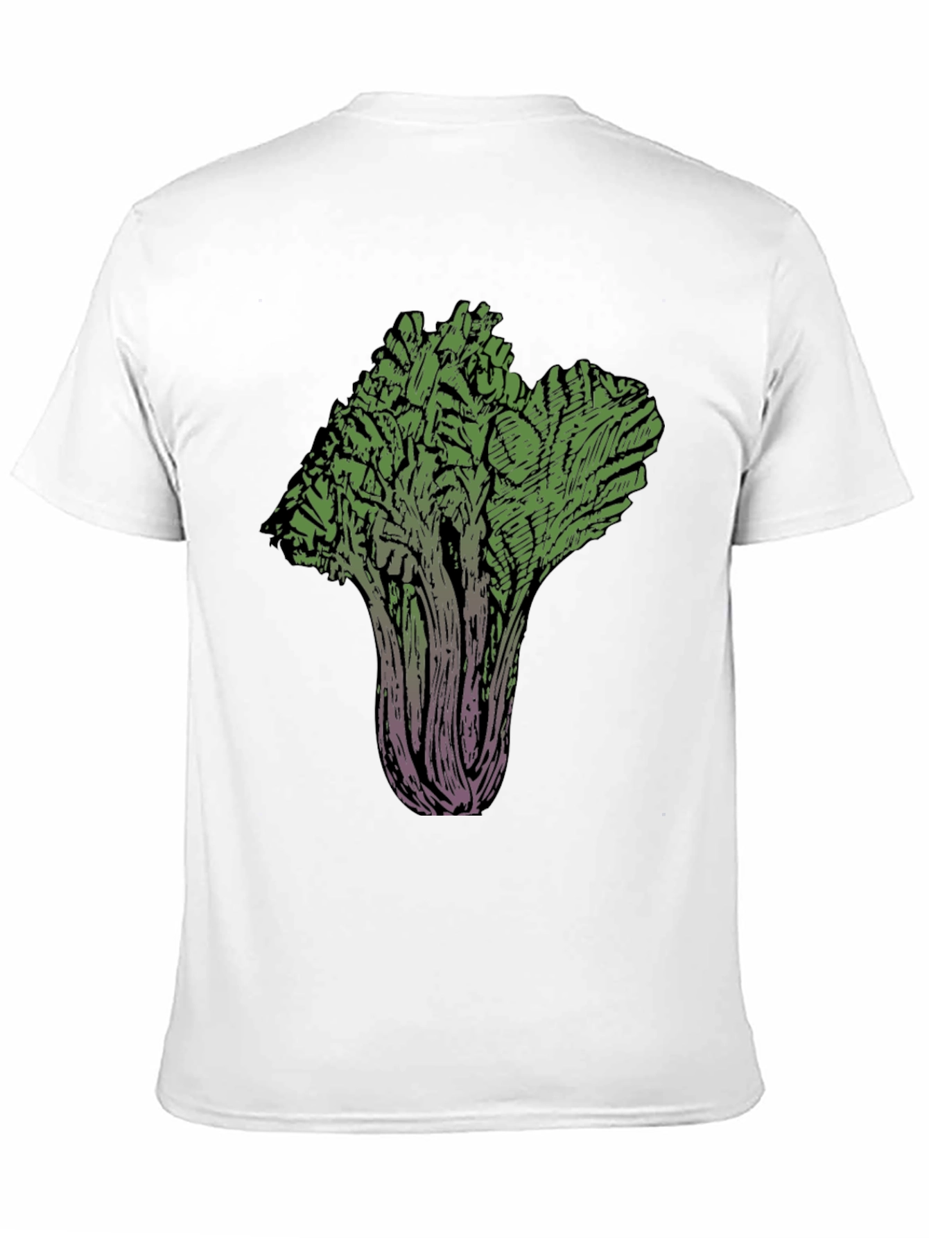 Unique Vegetable Art Tee - Black Cotton Blend