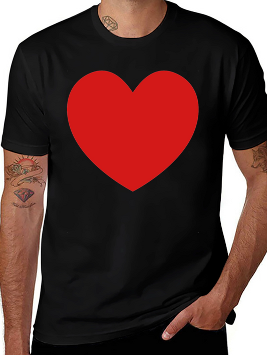 Red Heart Black Tee - Express Your Love