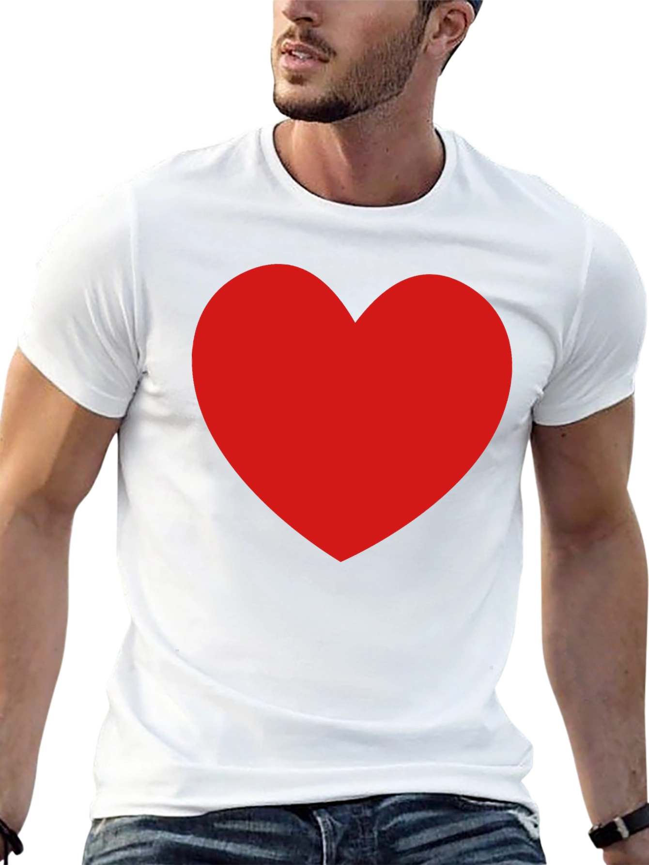 Red Heart Black Tee - Express Your Love