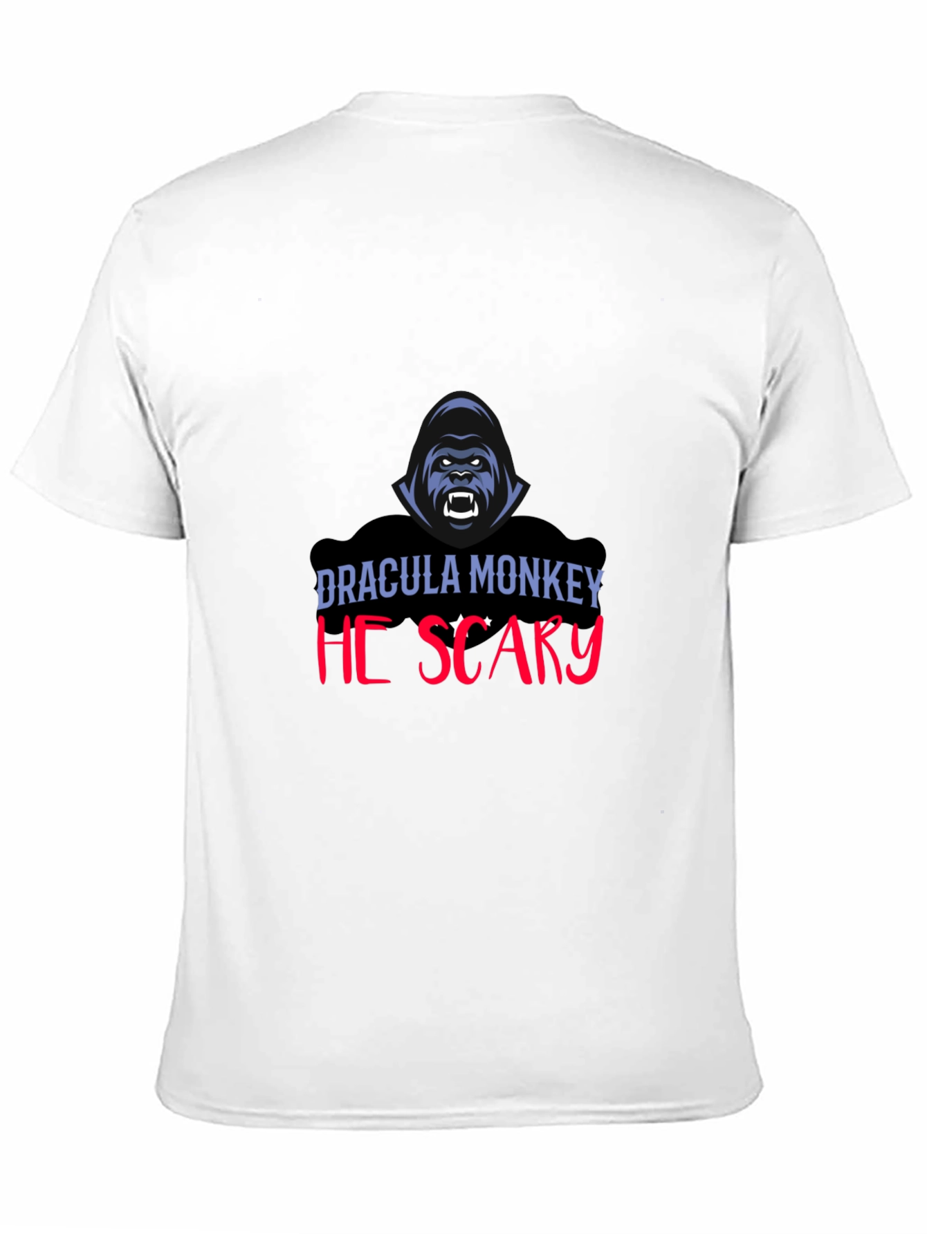 Dracula Monkey He Scary Graphic T-Shirt