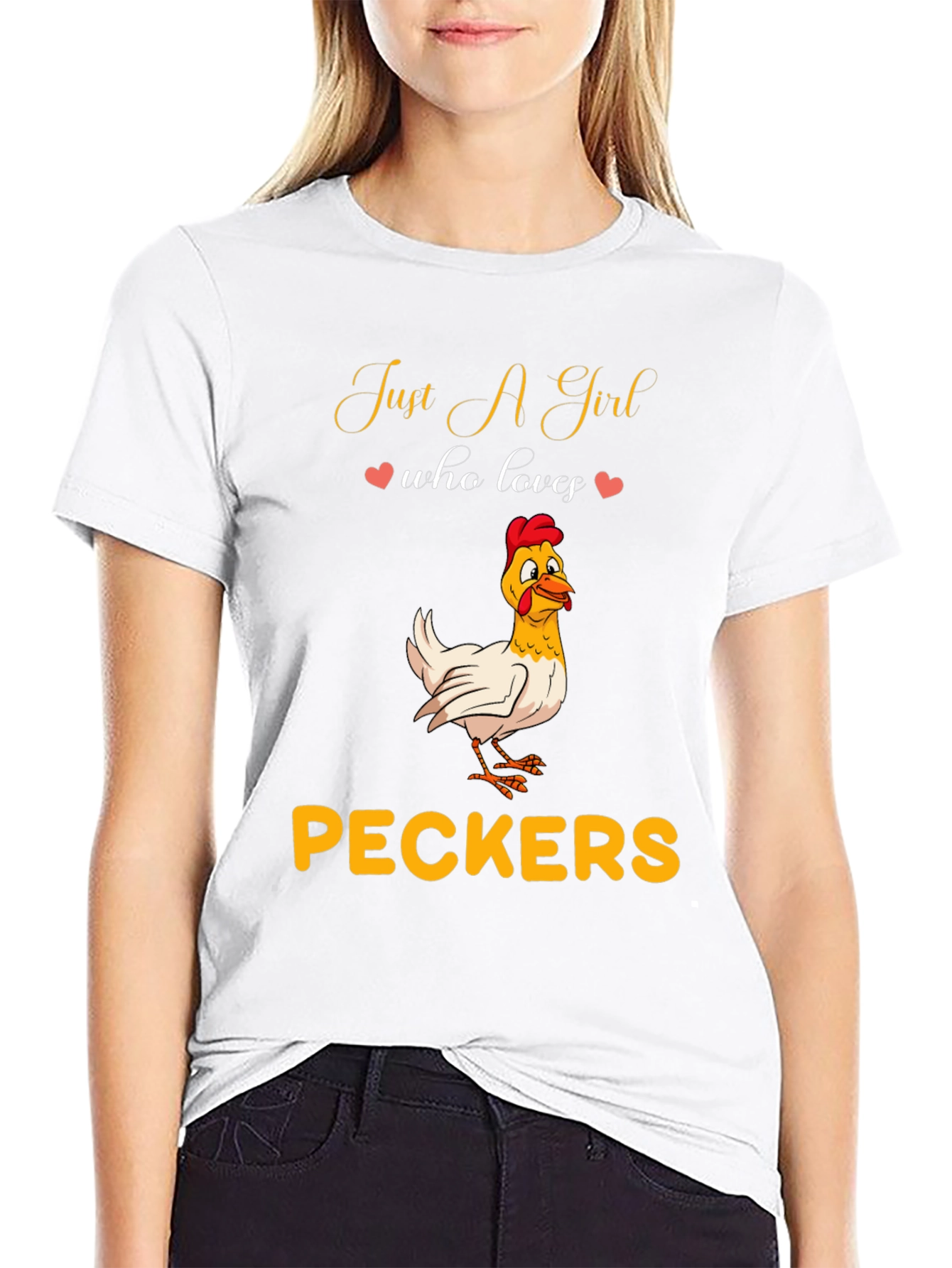 Just A Girl Who Loves Peckers Graphic Tee