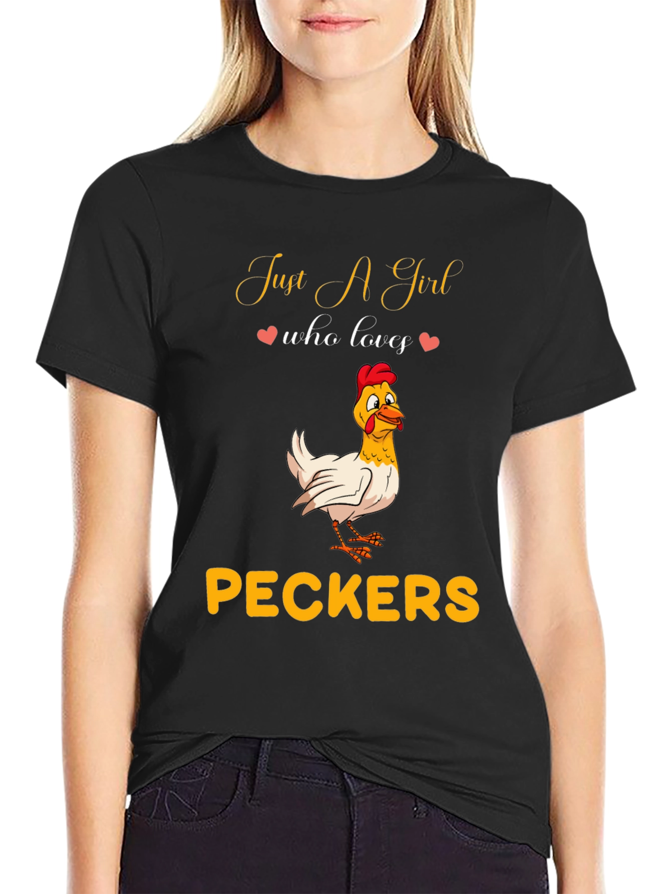 Just A Girl Who Loves Peckers Graphic Tee
