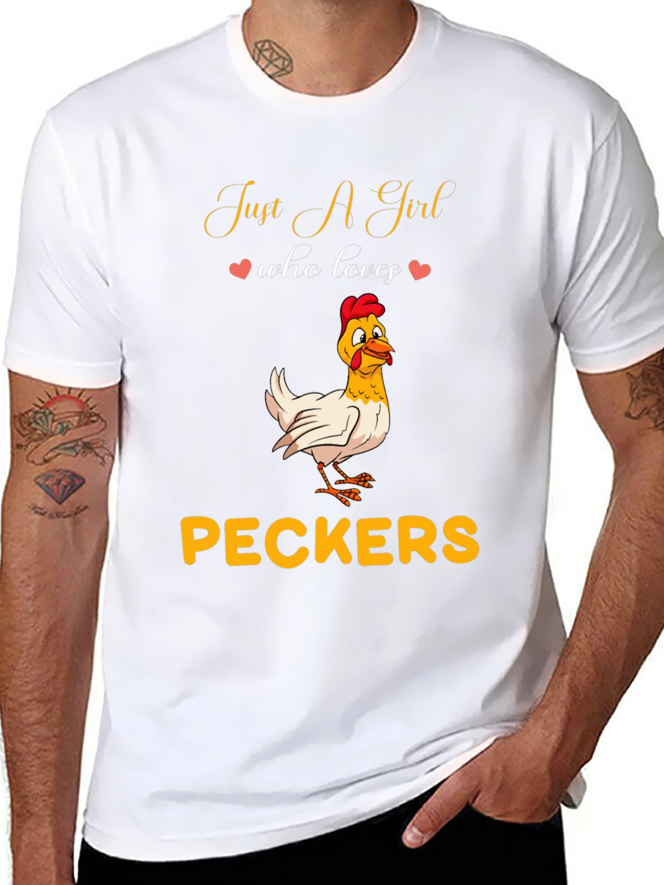 Just A Girl Who Loves Peckers Graphic Tee