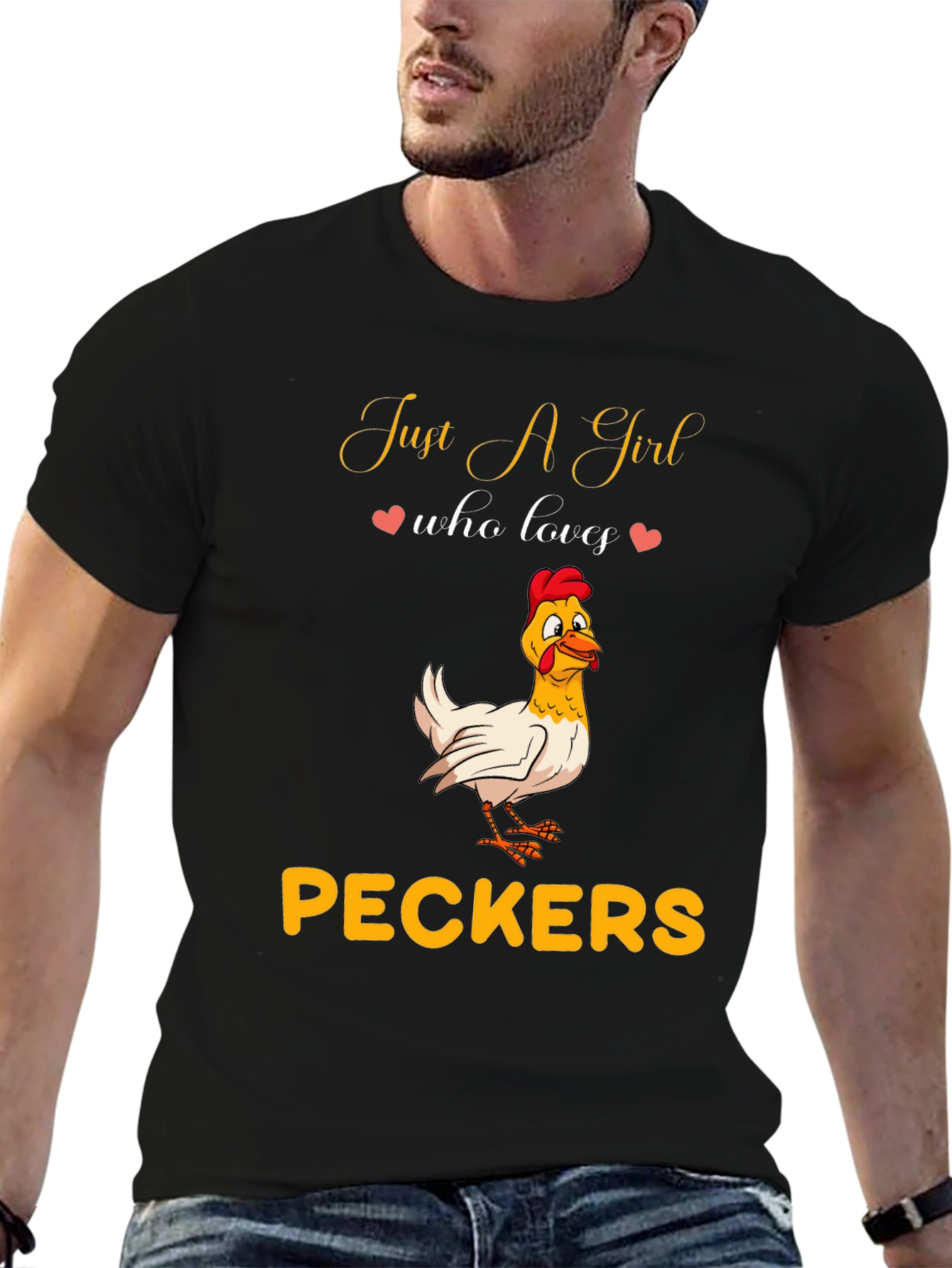 Just A Girl Who Loves Peckers Graphic Tee