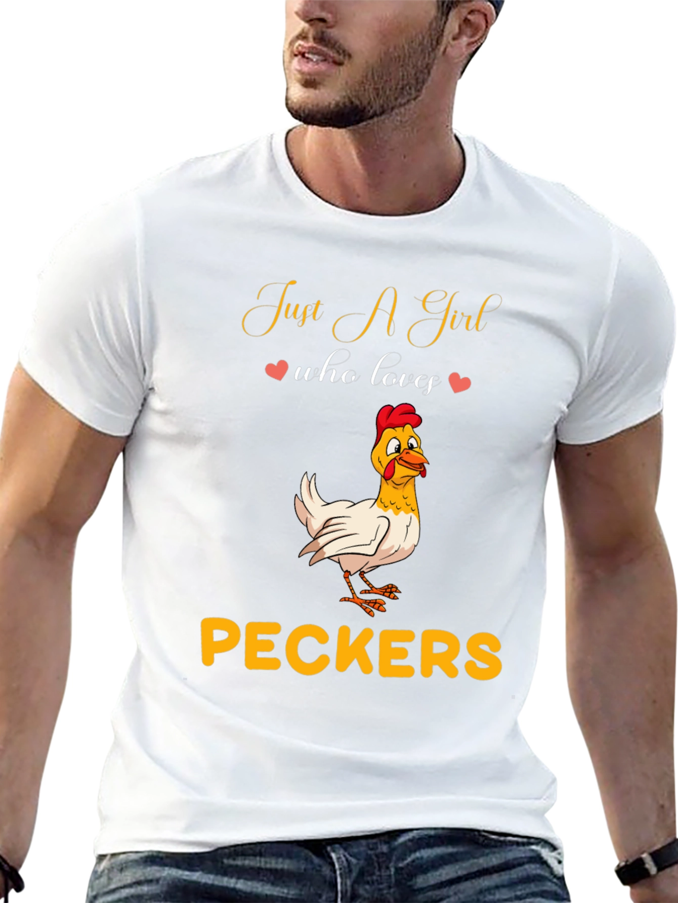 Just A Girl Who Loves Peckers Graphic Tee
