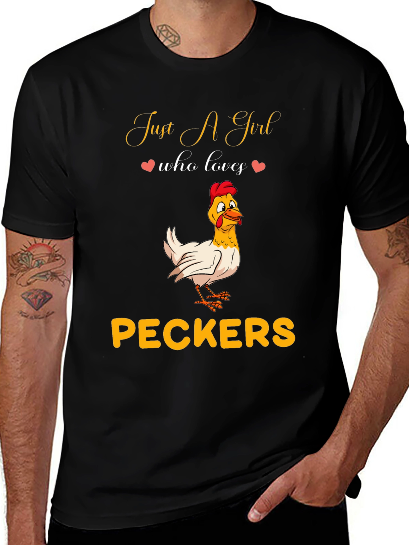 Just A Girl Who Loves Peckers Graphic Tee