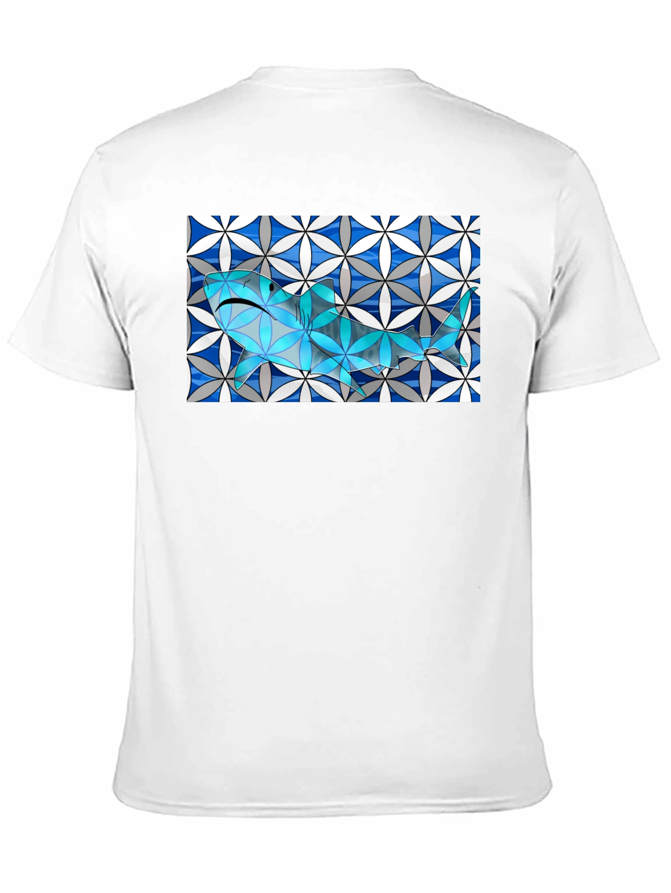 Abstract Shark Graphic Tee - Stylish & Unique