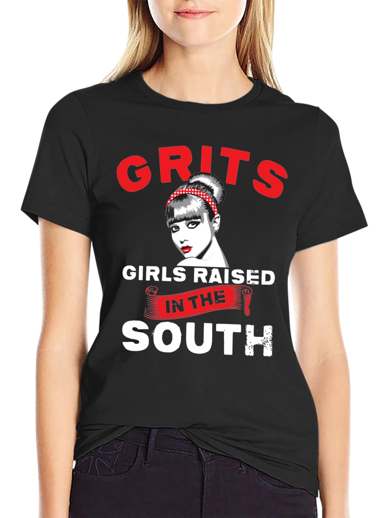 Grits Girls Raised in the South Graphic T-Shirt