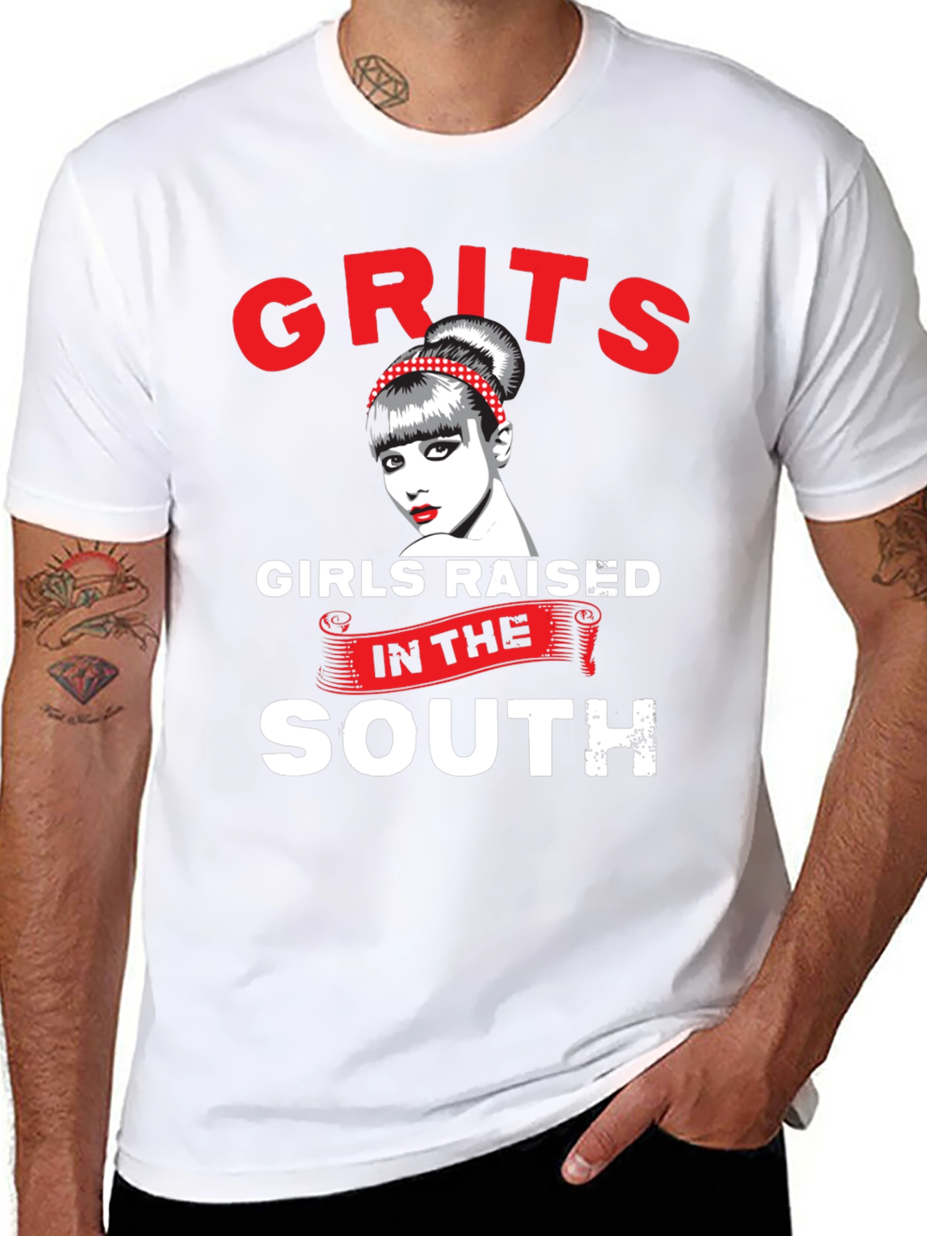 Grits Girls Raised in the South Graphic T-Shirt