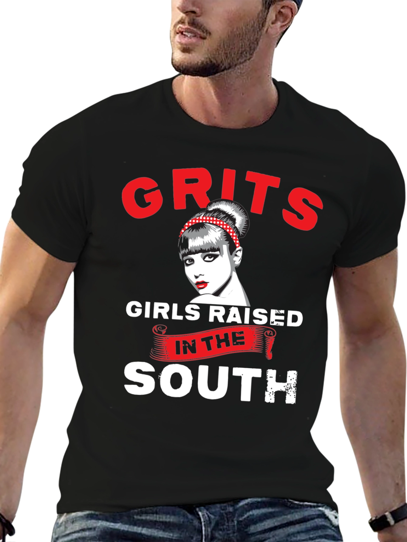 Grits Girls Raised in the South Graphic T-Shirt