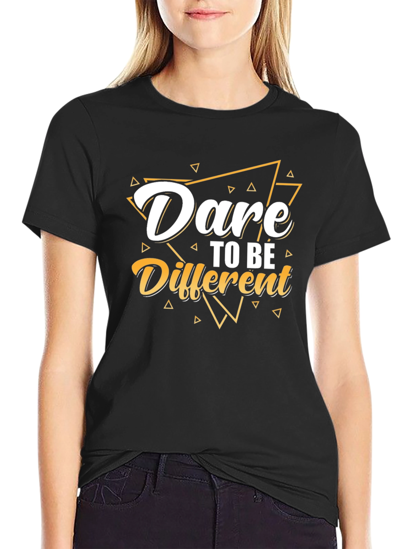 Dare to be Different Black Graphic Tee