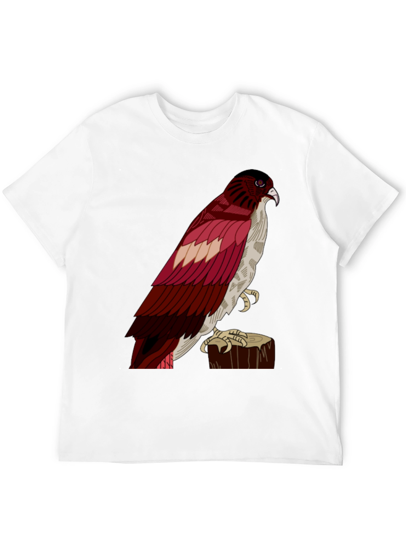 Hawk Graphic Tee - Mens Casual Black T-Shirt