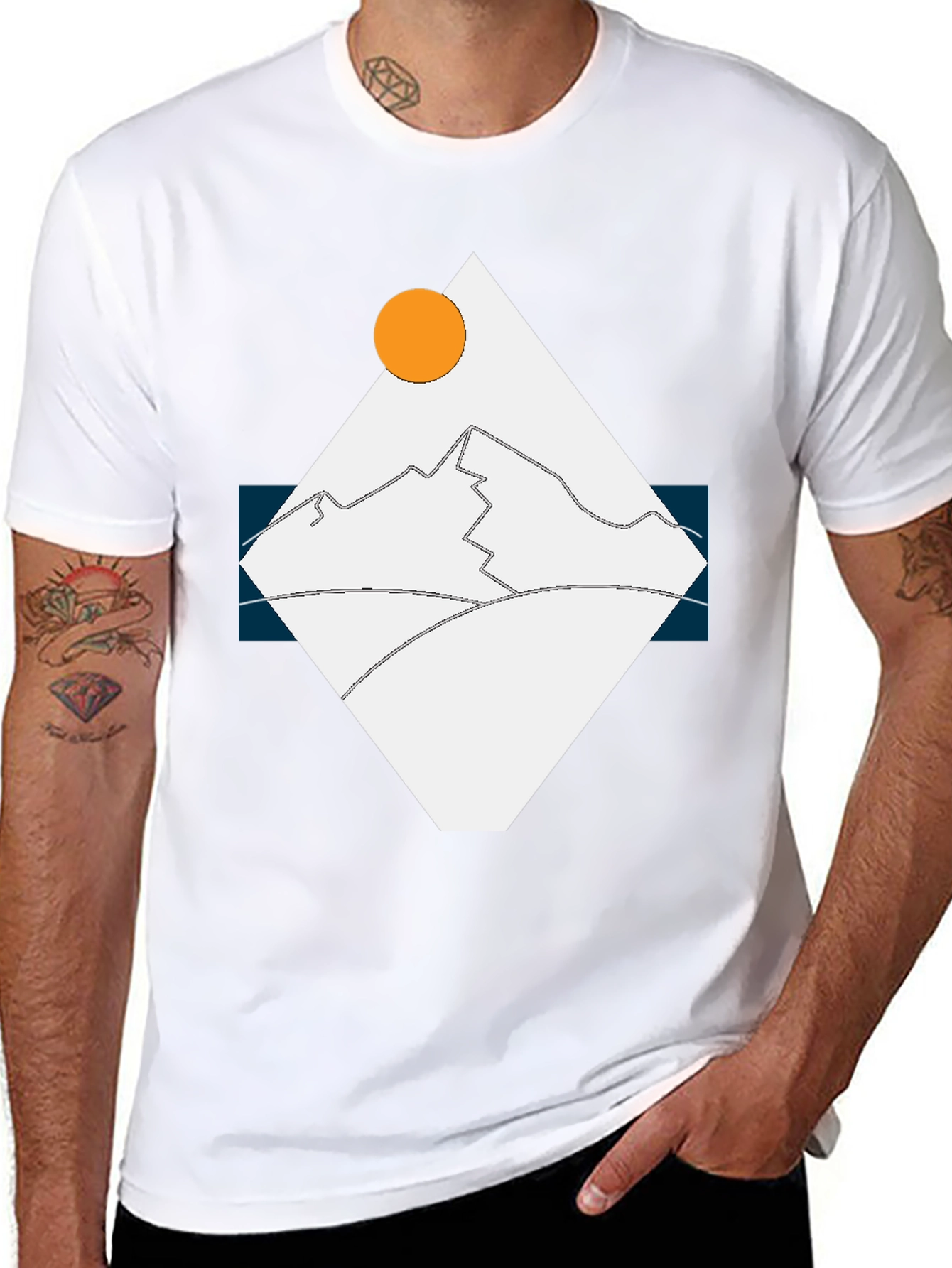 Geometric Mountain T-Shirt