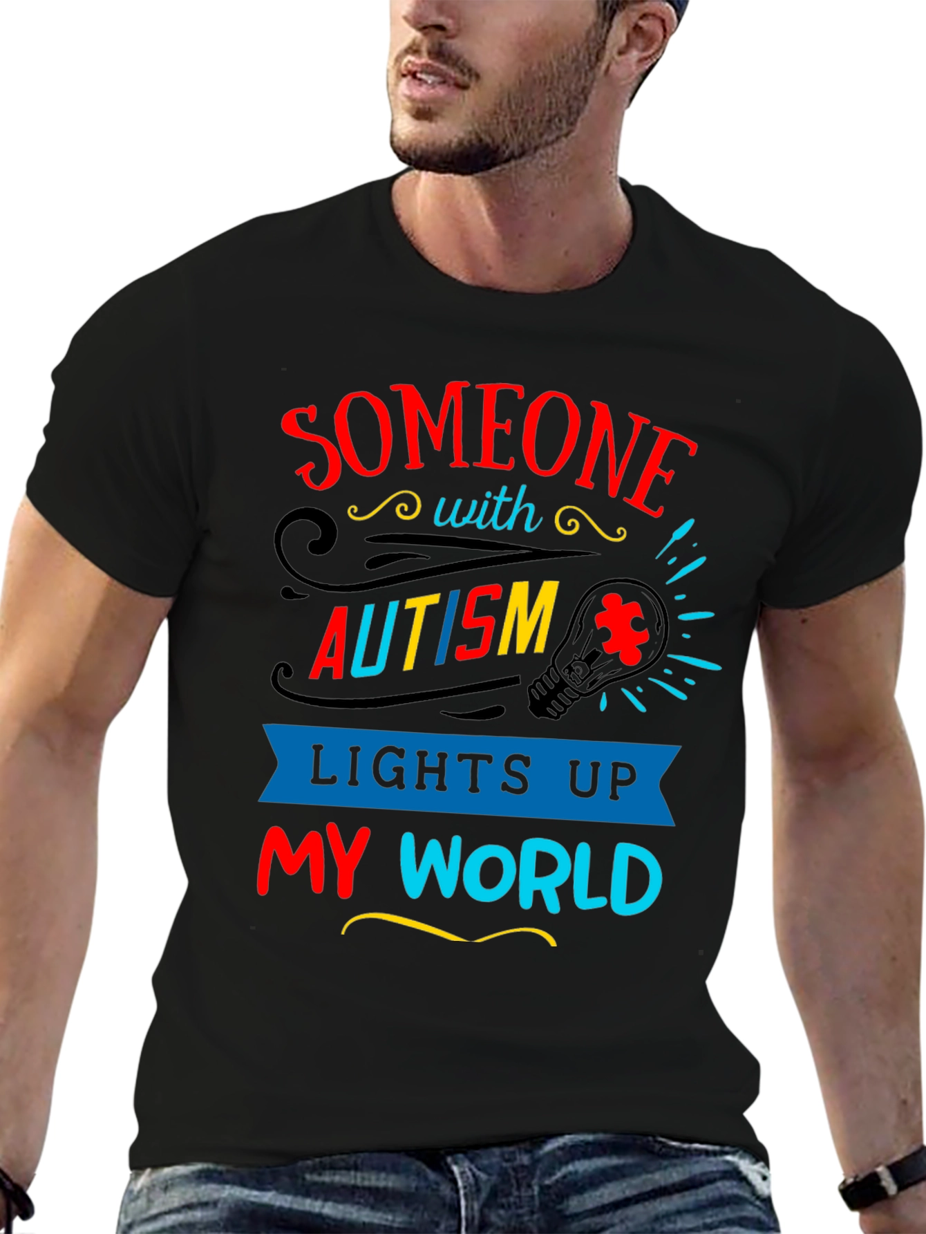 Autism Awareness T-Shirt - Lights Up My World