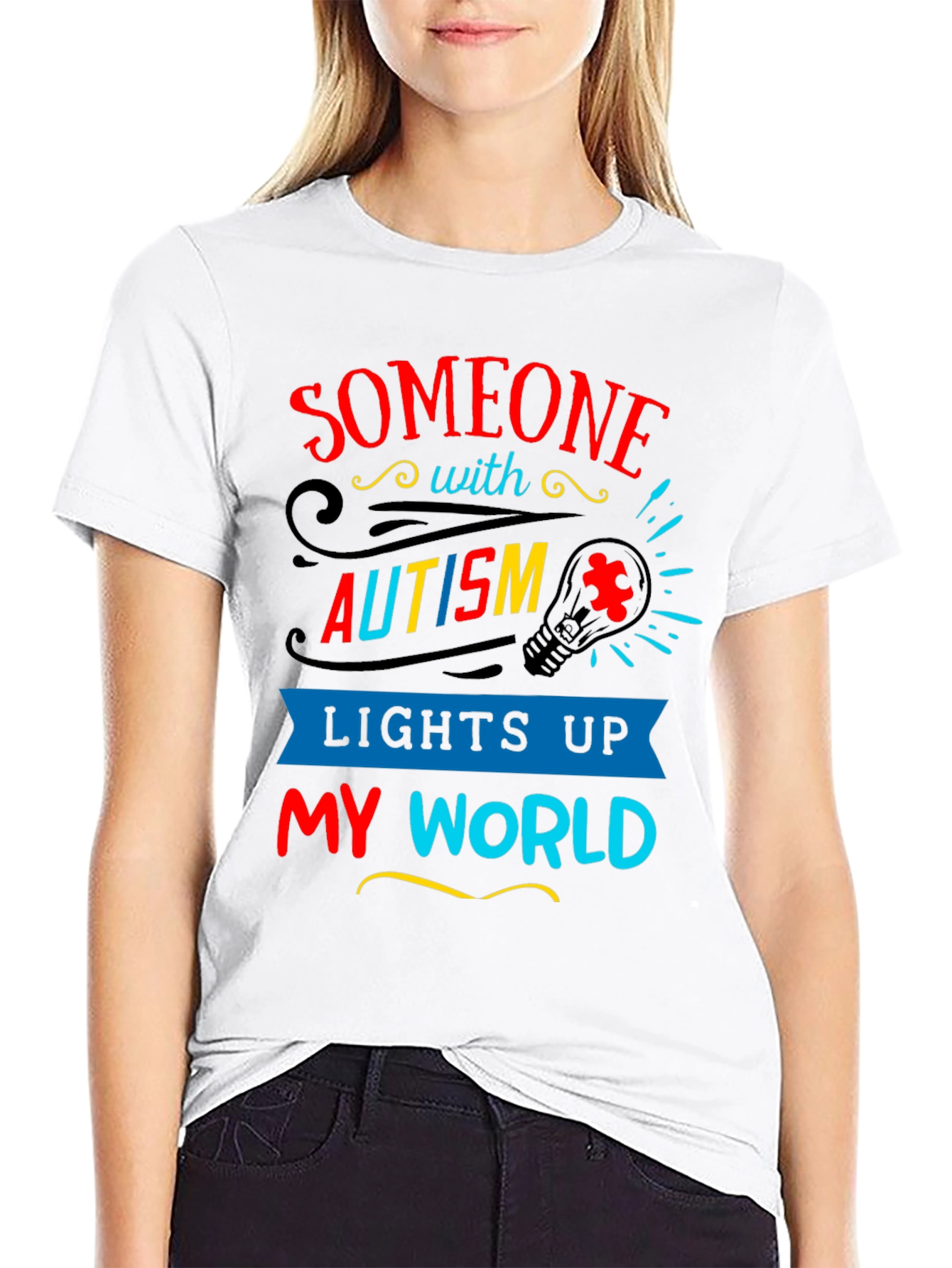 Autism Awareness T-Shirt - Lights Up My World