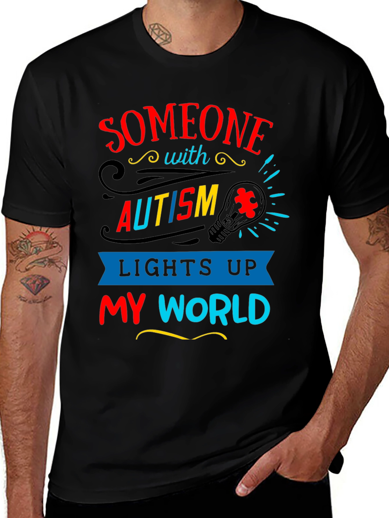 Autism Awareness T-Shirt - Lights Up My World