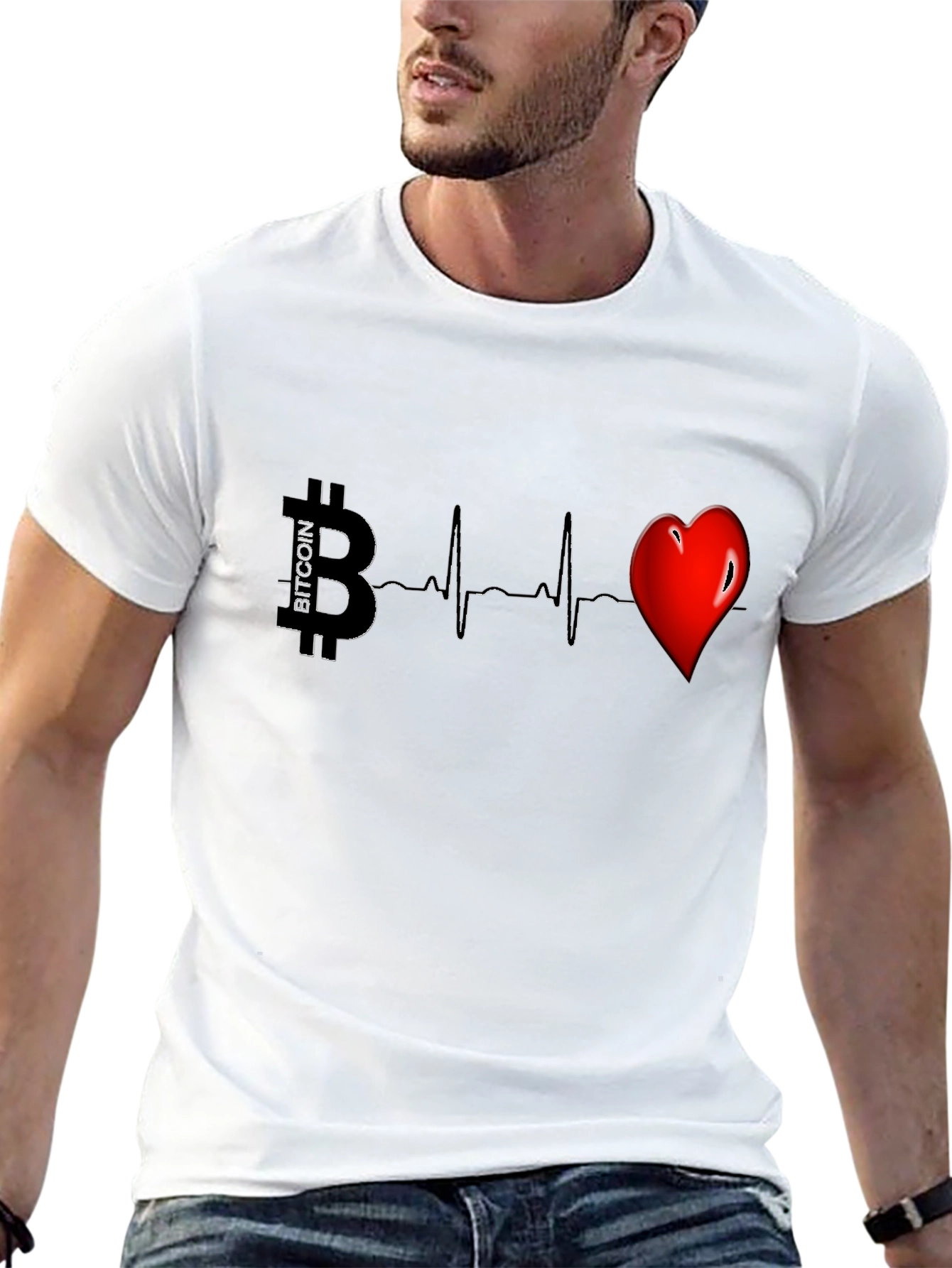 Bitcoin Heartbeat Graphic Tee
