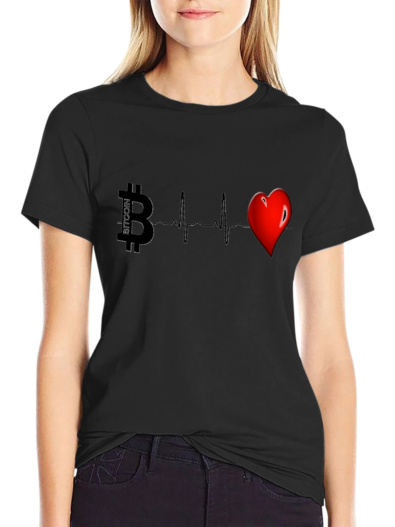 Bitcoin Heartbeat Graphic Tee