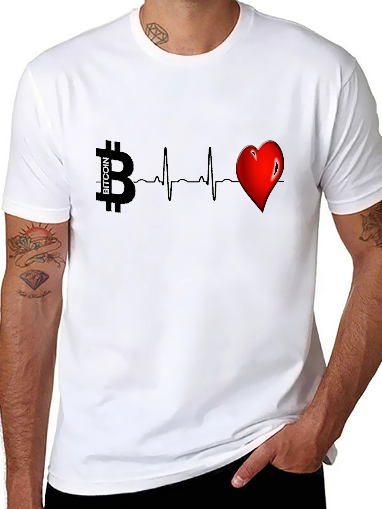 Bitcoin Heartbeat Graphic Tee