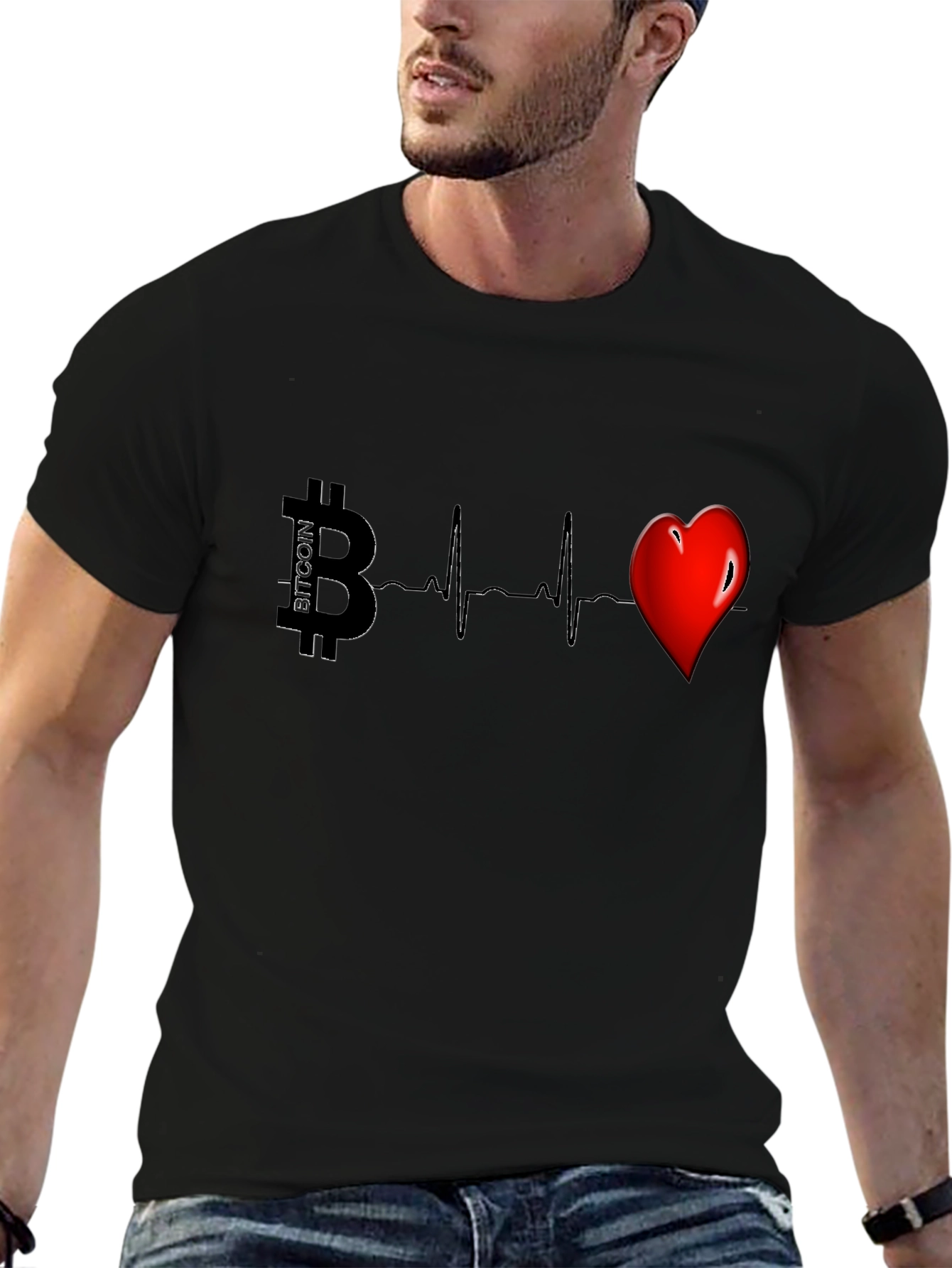Bitcoin Heartbeat Graphic Tee