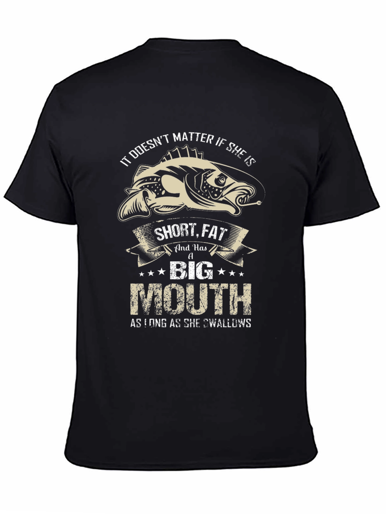 Funny Fishing T-Shirt - Big Mouth Swallows Tee