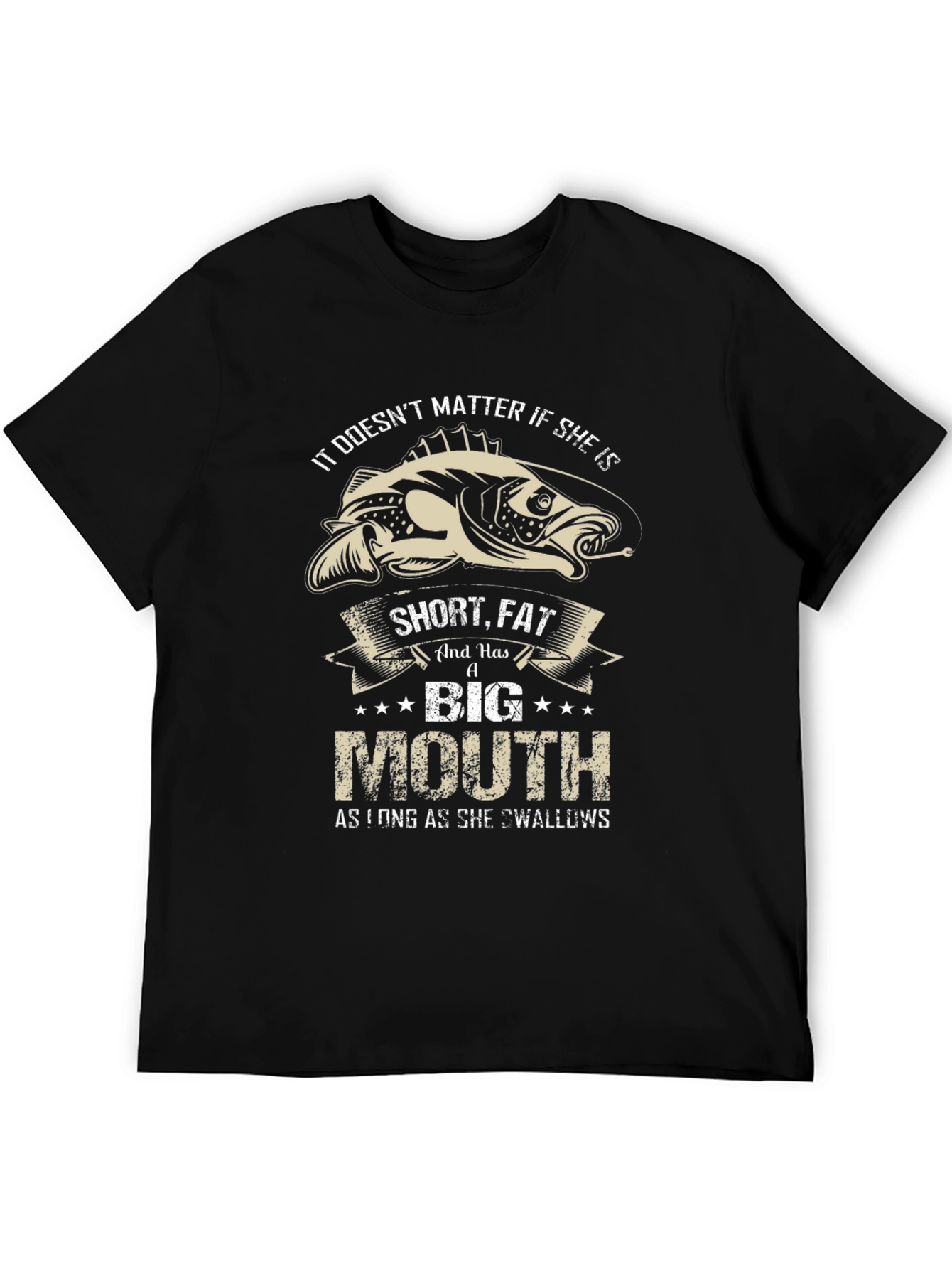 Funny Fishing T-Shirt - Big Mouth Swallows Tee