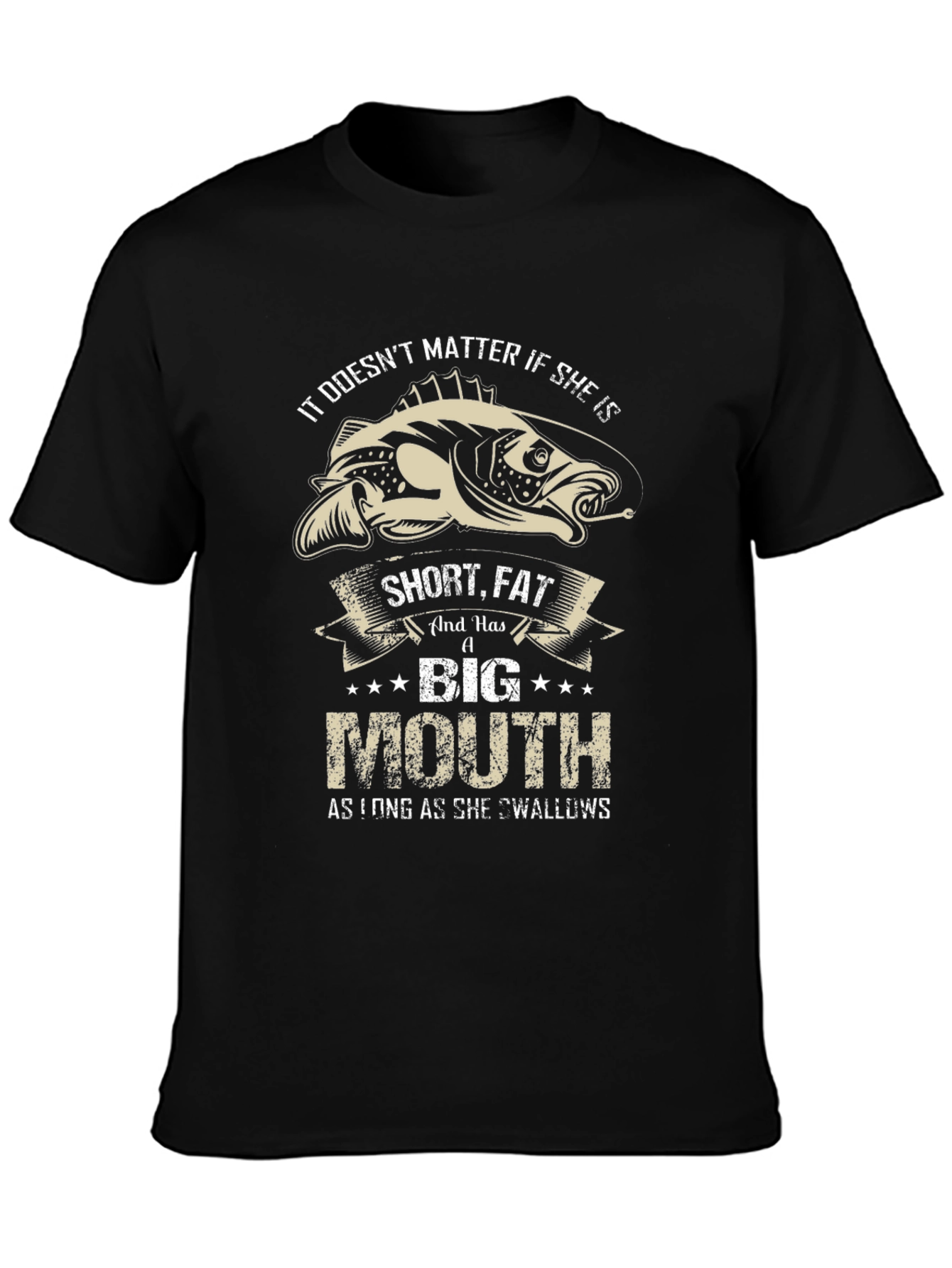 Funny Fishing T-Shirt - Big Mouth Swallows Tee