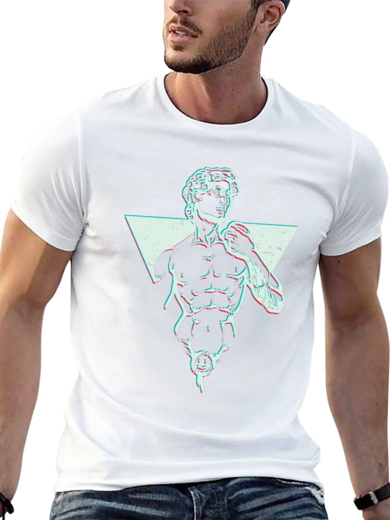 David Statue Graphic Tee - Edgy Style