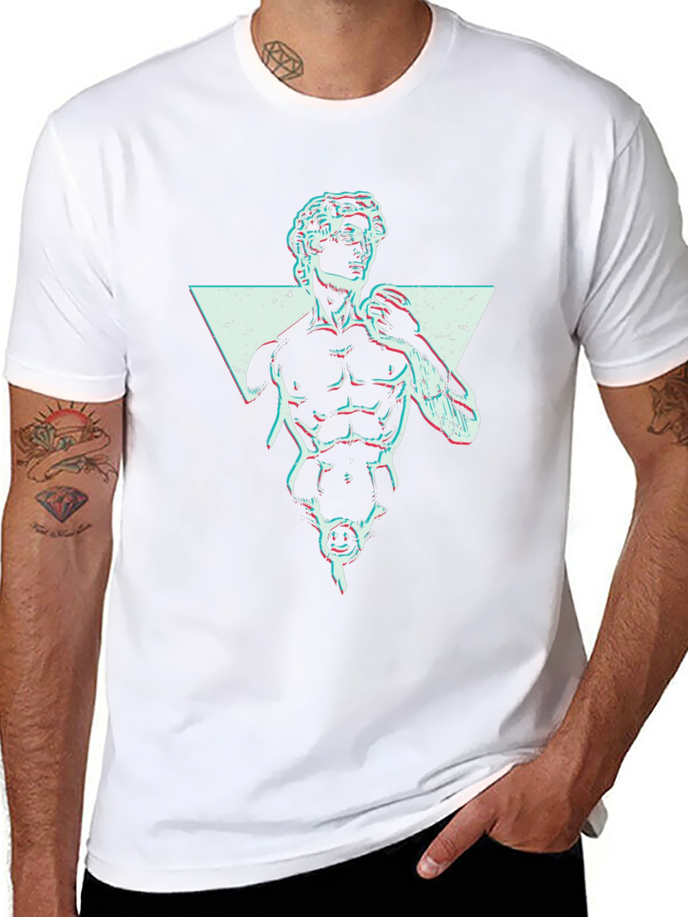 David Statue Graphic Tee - Edgy Style