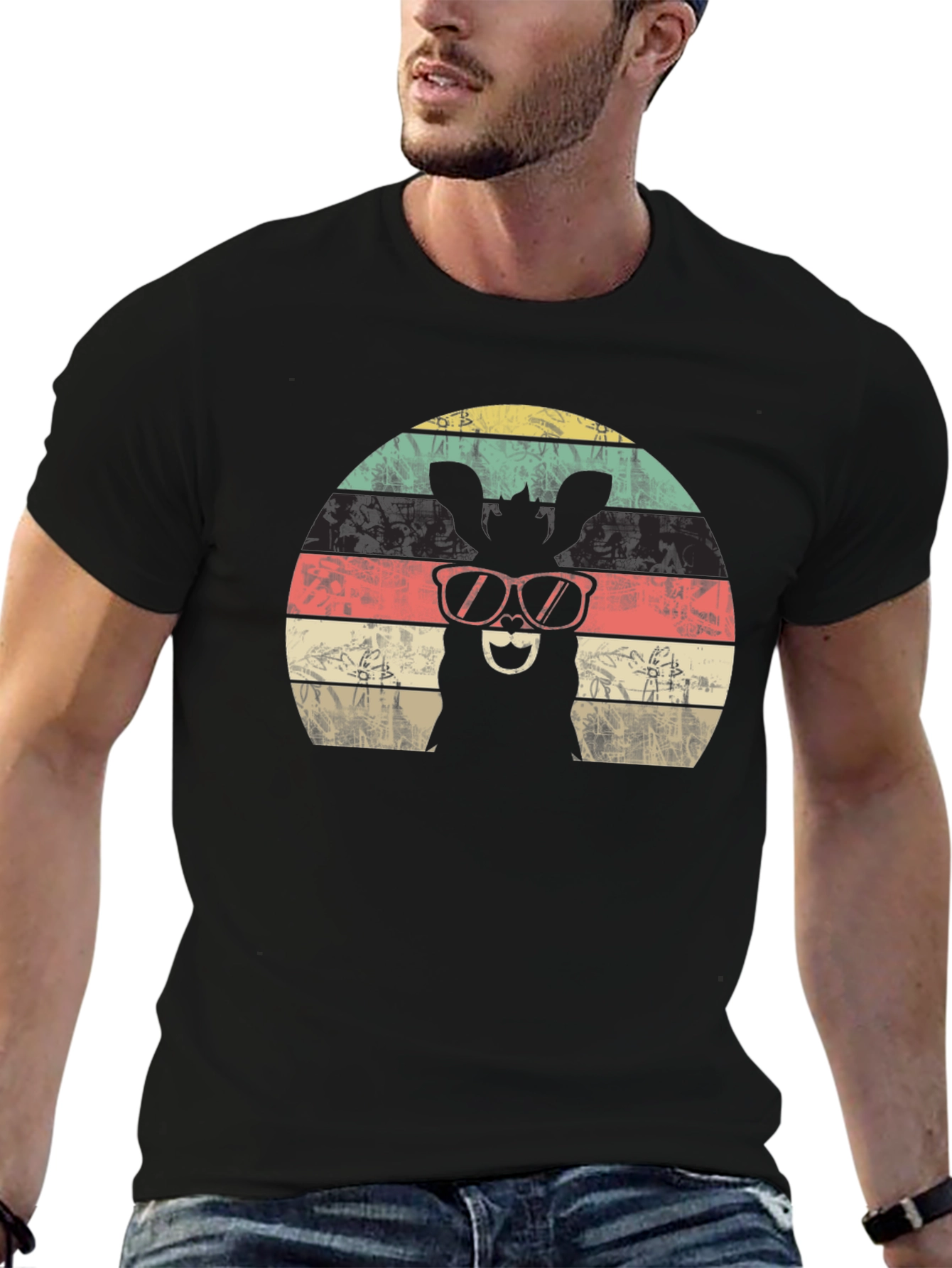 Cool Donkey Retro Sunset T-Shirt