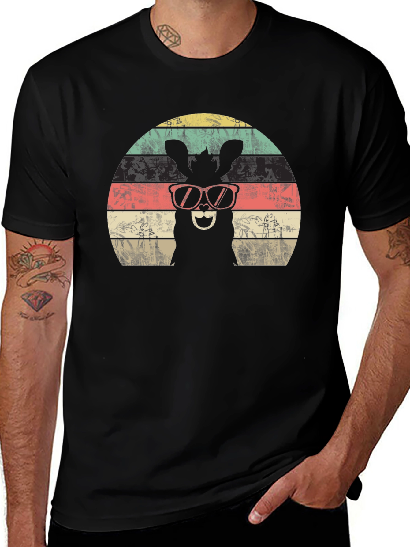 Cool Donkey Retro Sunset T-Shirt