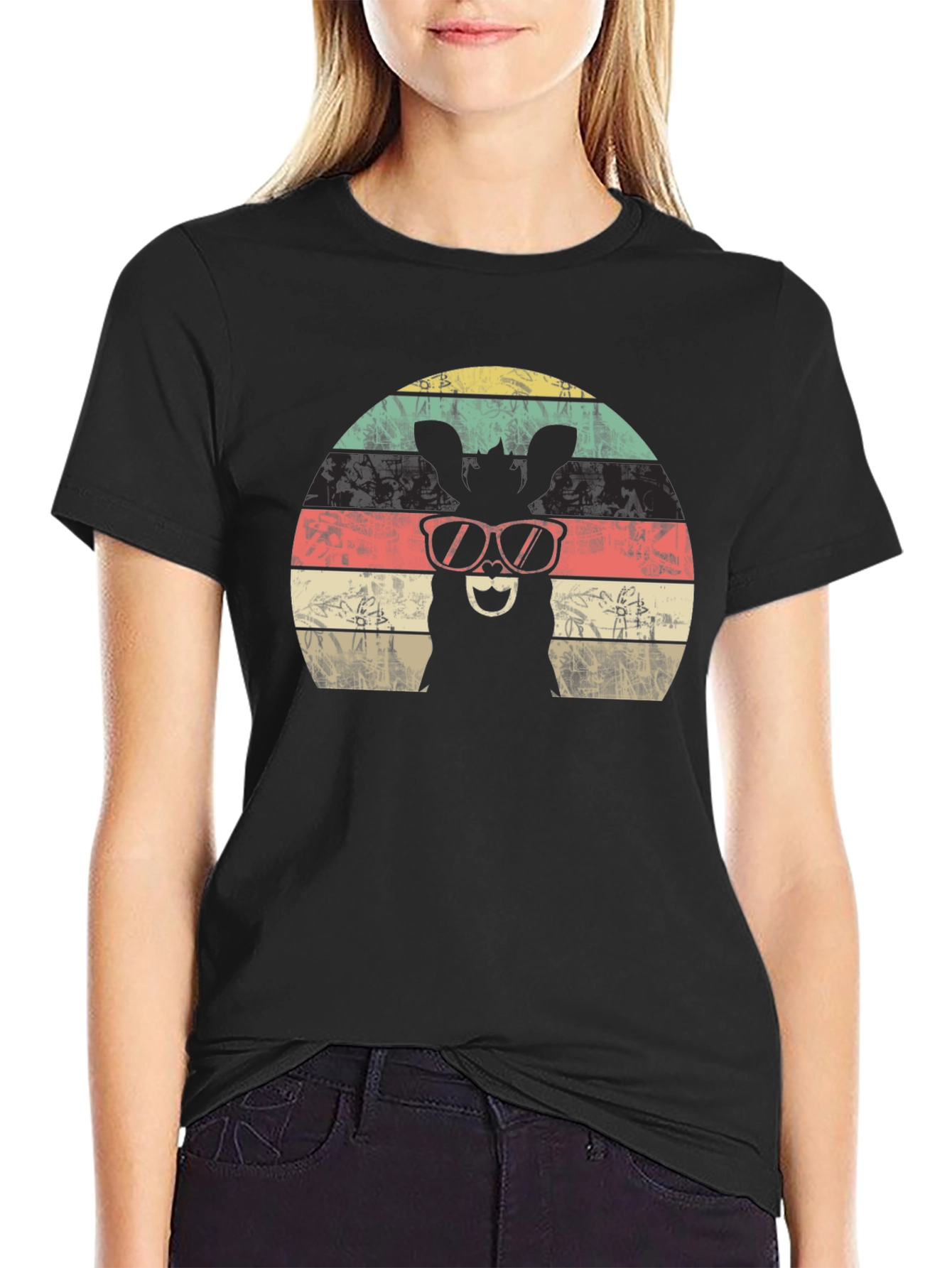 Cool Donkey Retro Sunset T-Shirt