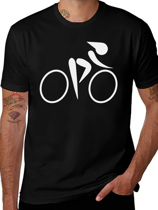 Minimalist Cyclist T-Shirt - Black Cotton Blend