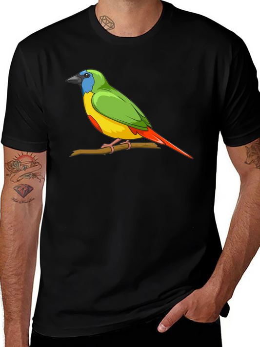 Bird on Branch Graphic Tee - Unisex Black T-Shirt