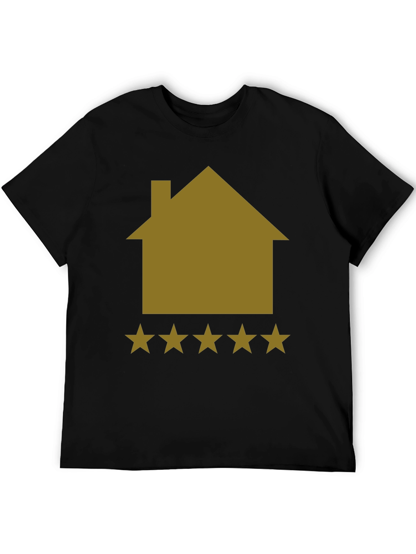5-Star House Graphic Tee - Black