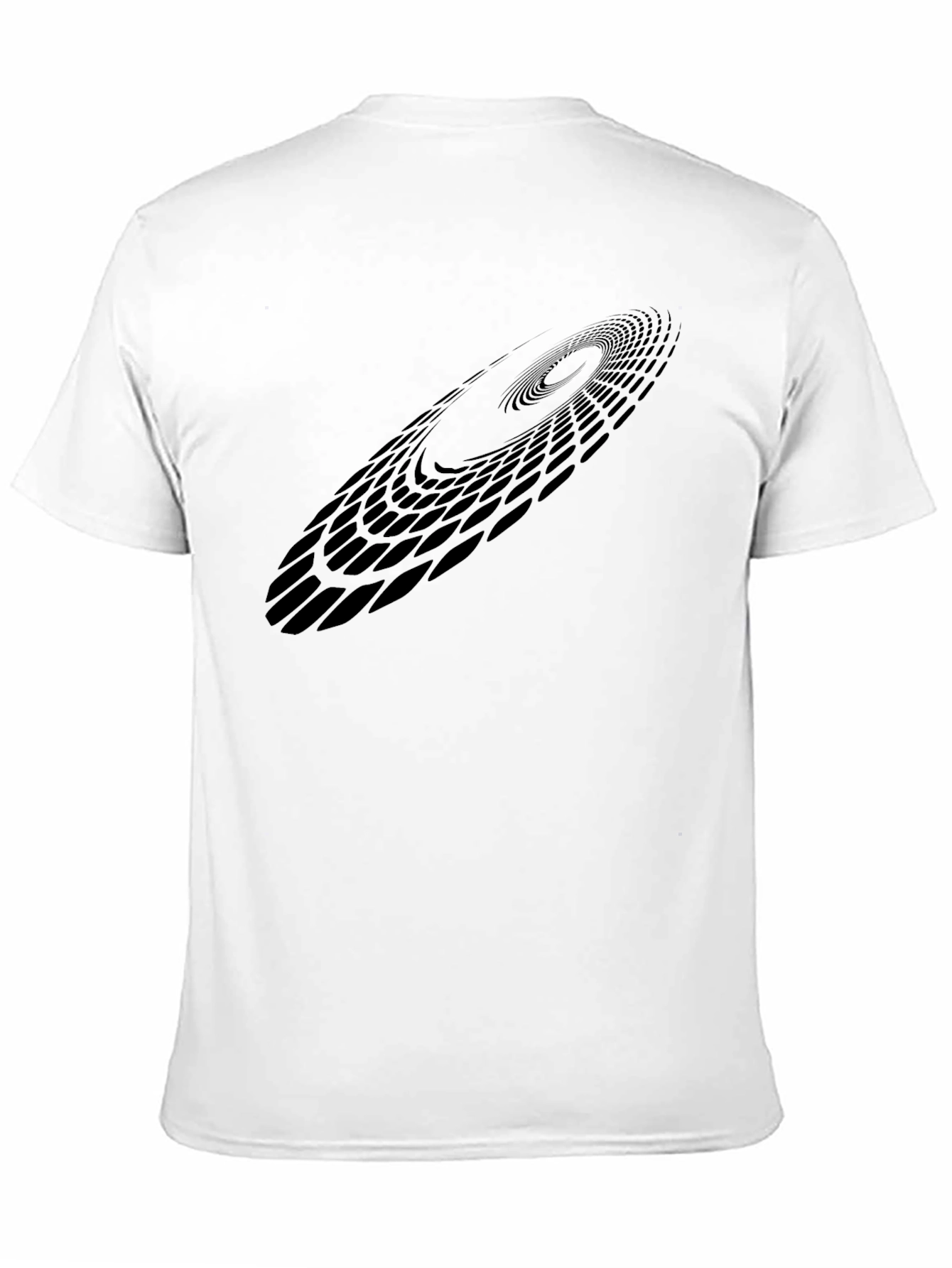 Abstract Vortex Graphic Black T-Shirt