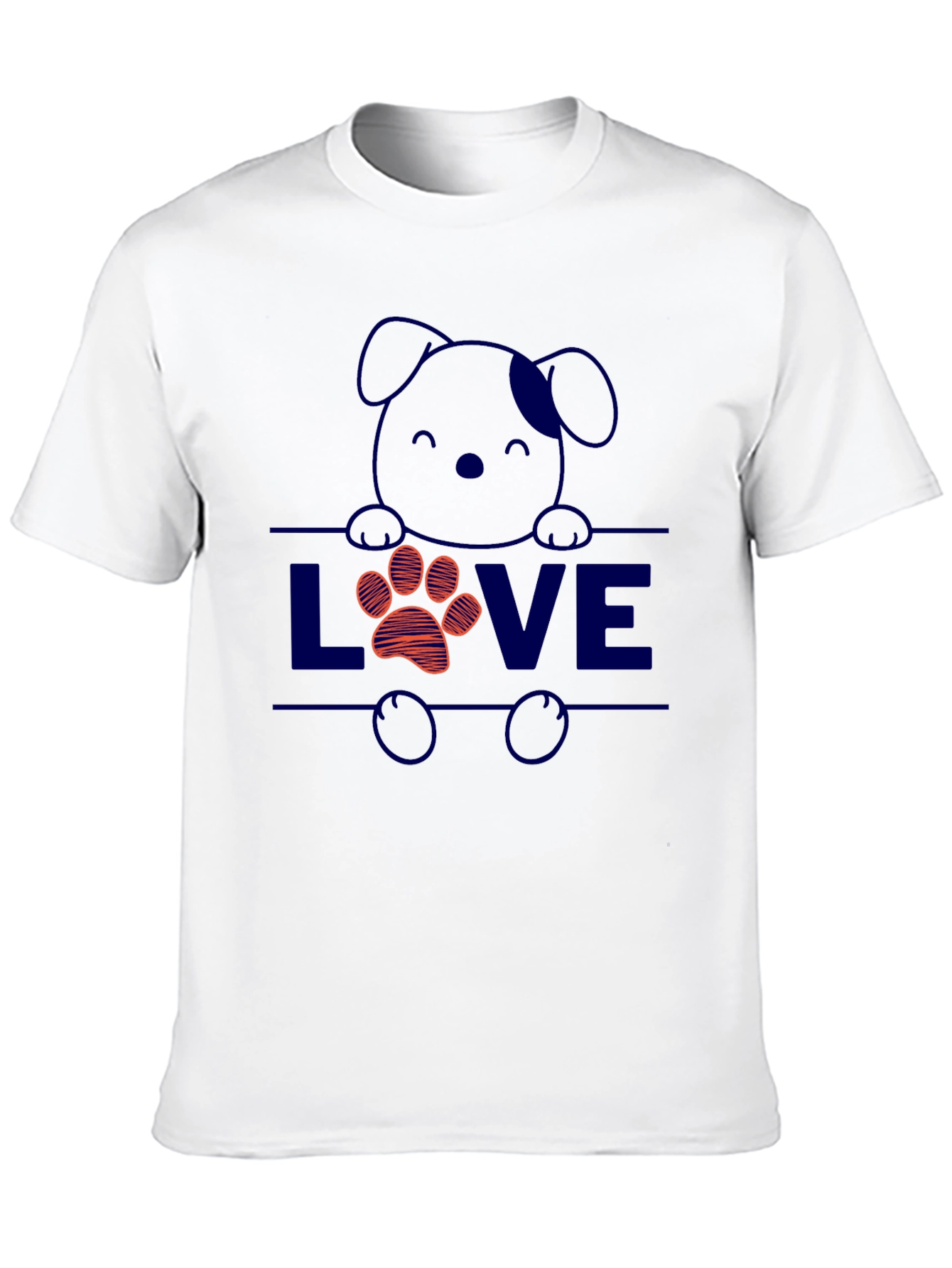 Dog Lover T-Shirt: Cute Puppy & Paw Print Design