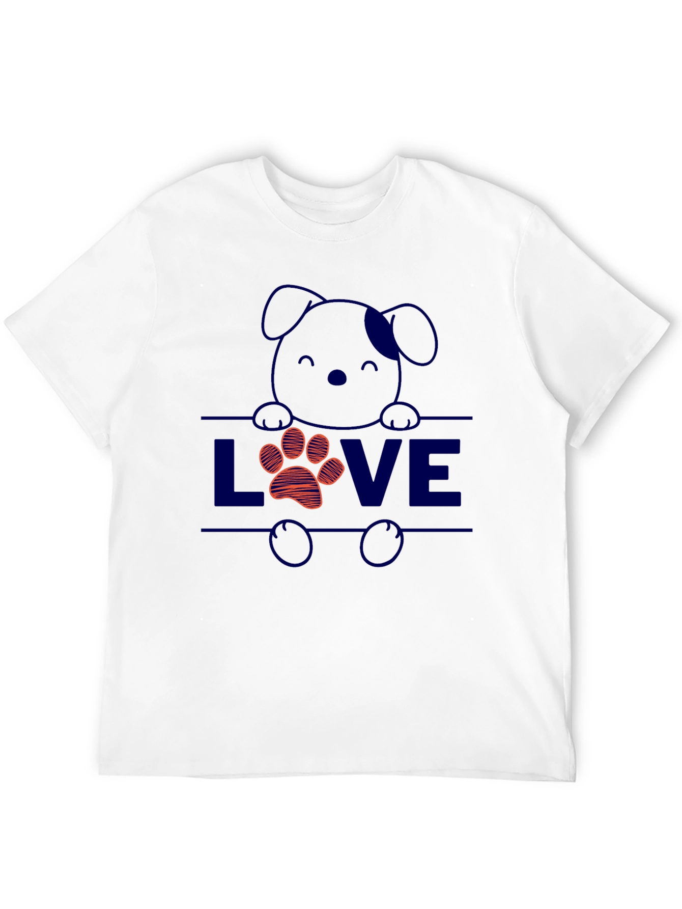 Dog Lover T-Shirt: Cute Puppy & Paw Print Design