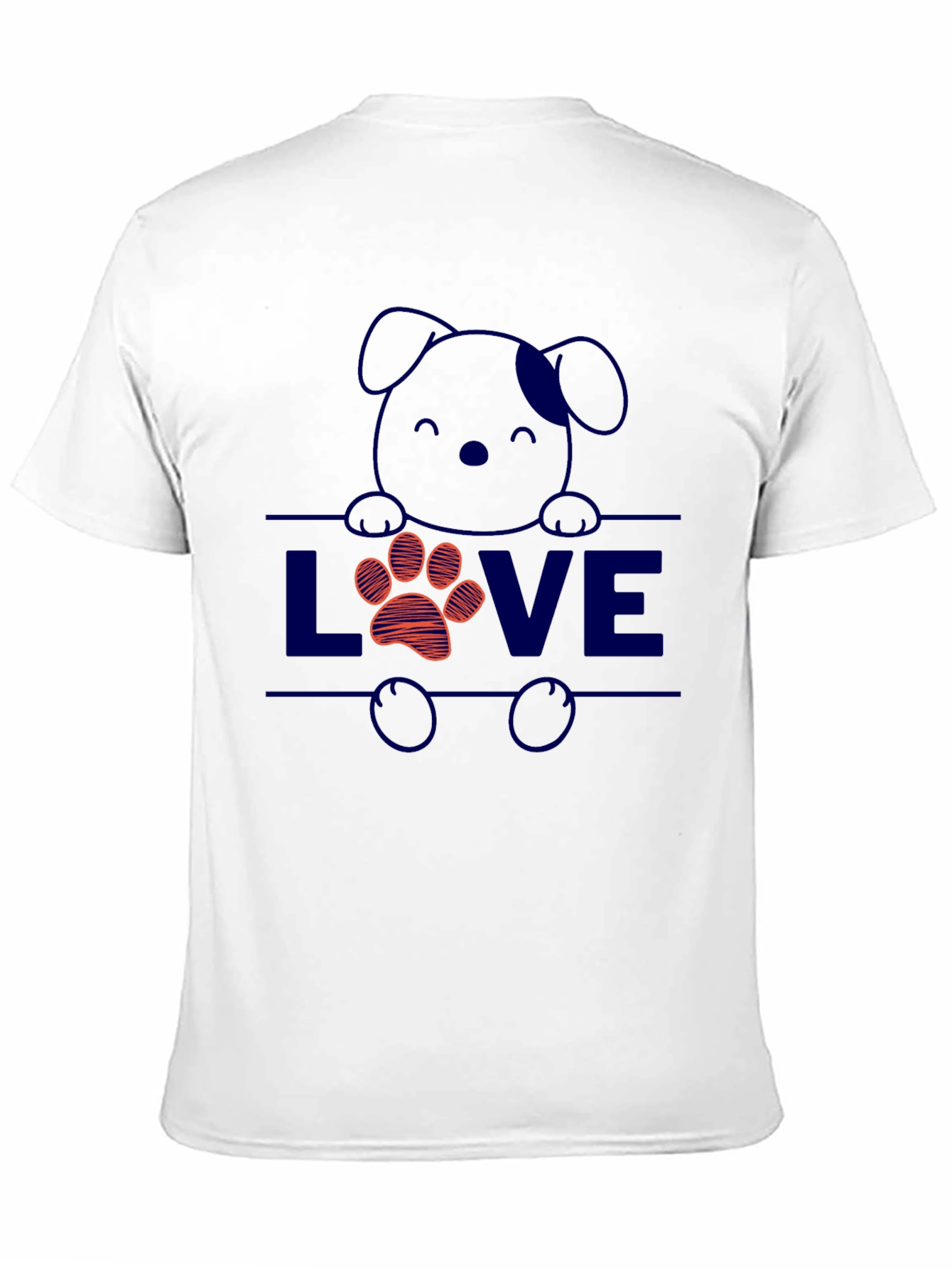 Dog Lover T-Shirt: Cute Puppy & Paw Print Design