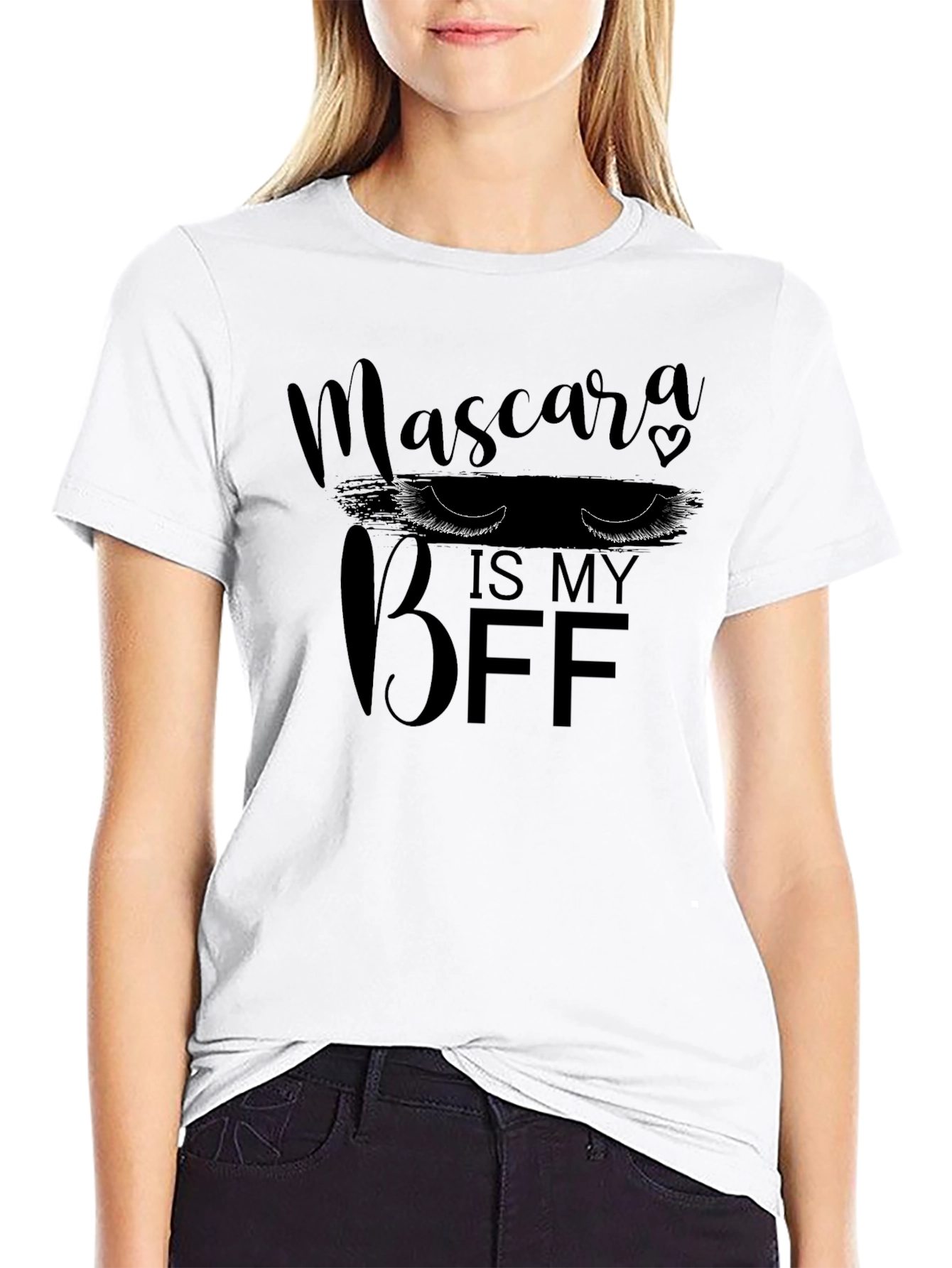Mascara Is My BFF Black T-Shirt