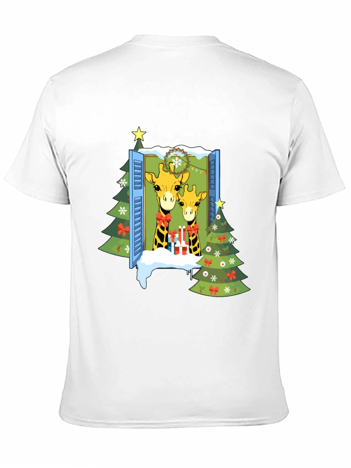 Festive Giraffe Christmas T-Shirt