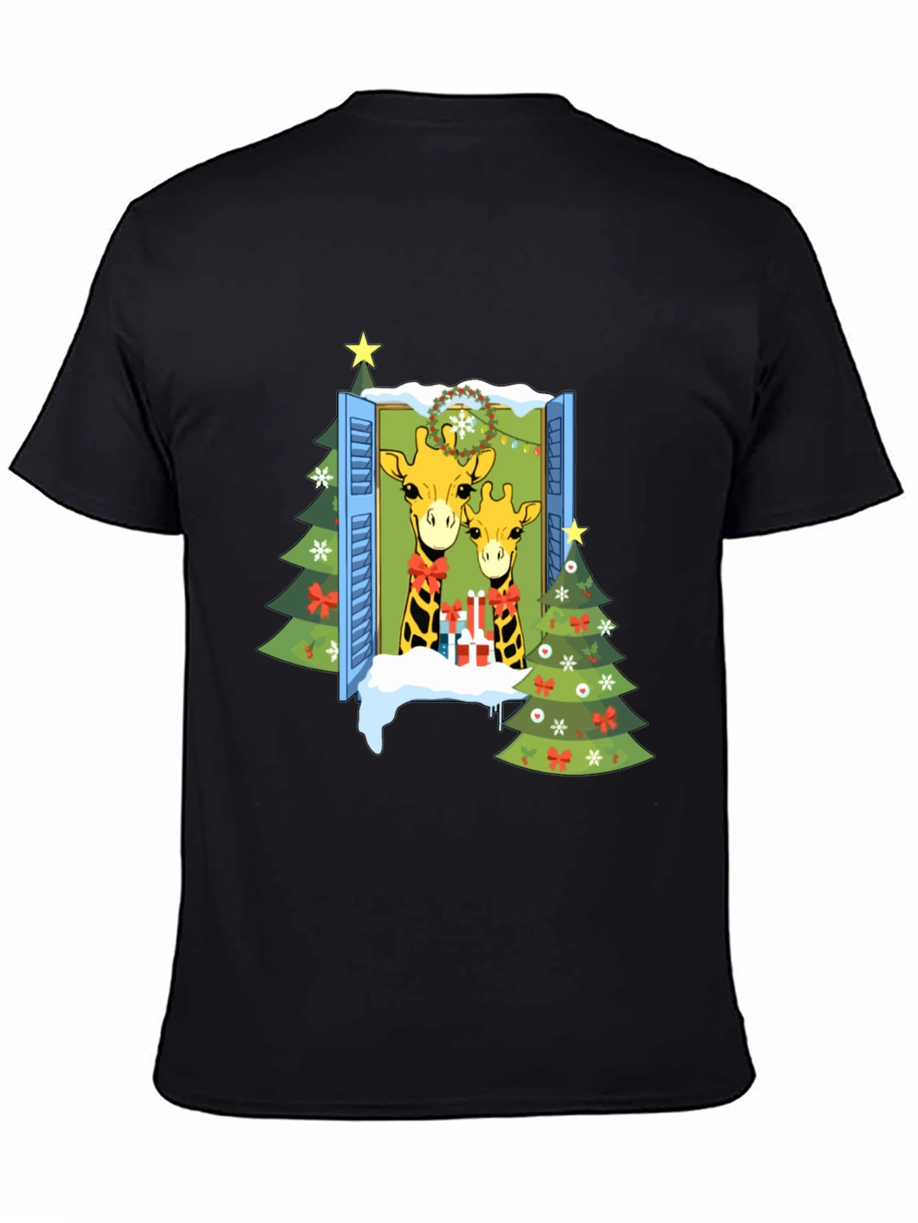 Festive Giraffe Christmas T-Shirt