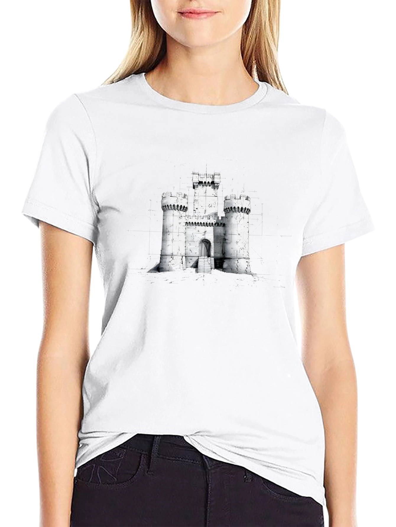 Castle Graphic T-Shirt - Black