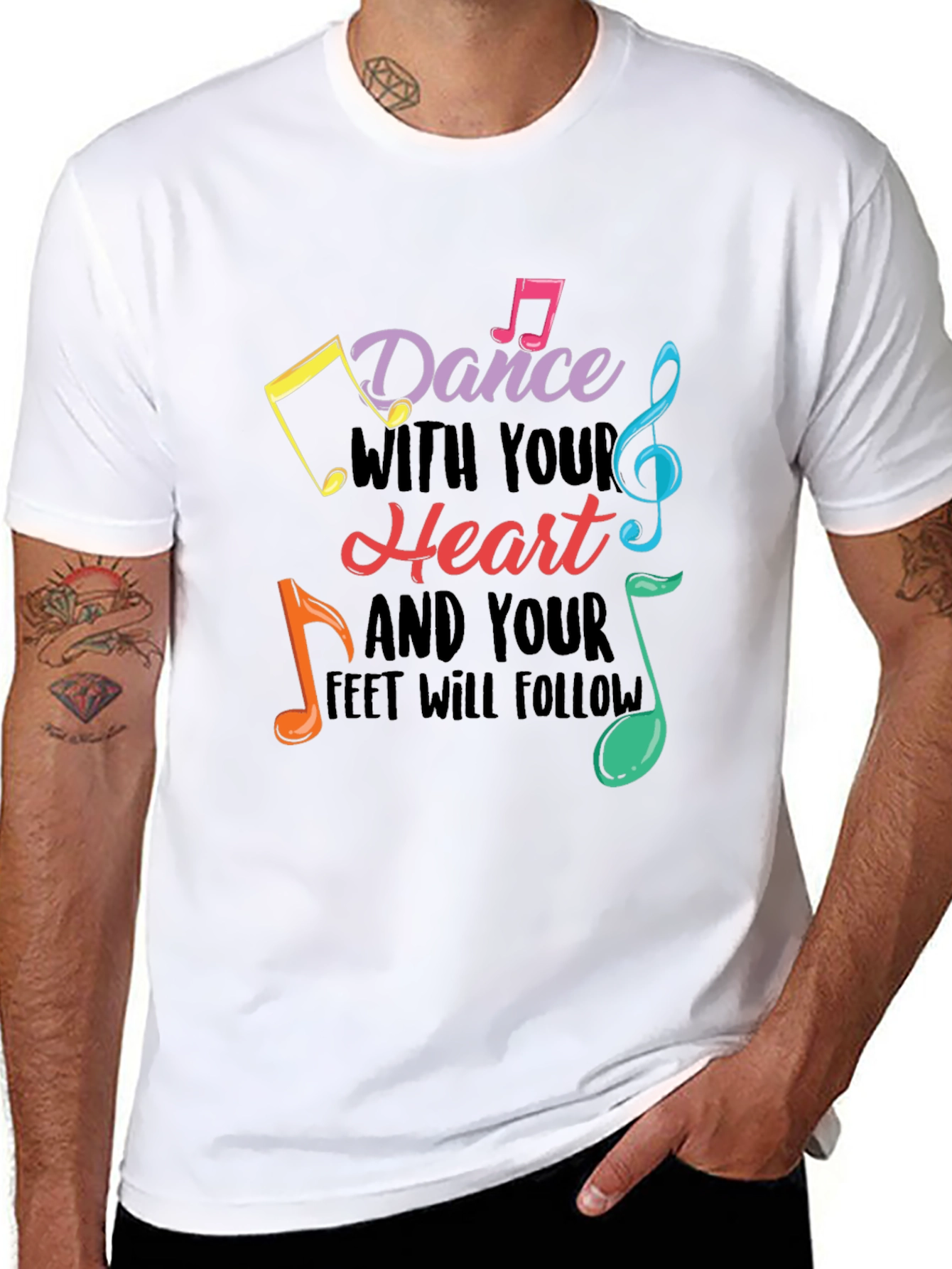 Dance With Your Heart Graphic Tee - Black
